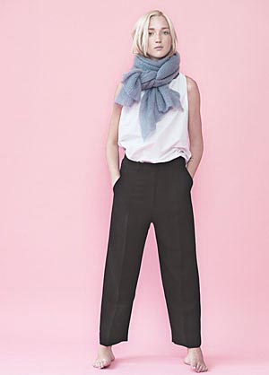 scarf NANCY – patel blue grey by CB Christiane Buchholz