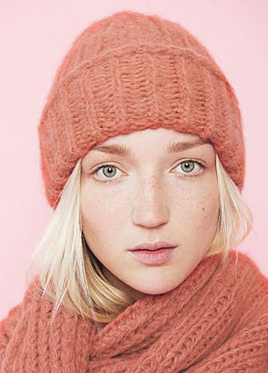 head MANDAL – pastel salmon – scarf MANDAL – pastel salmon by CB Christiane Buchholz